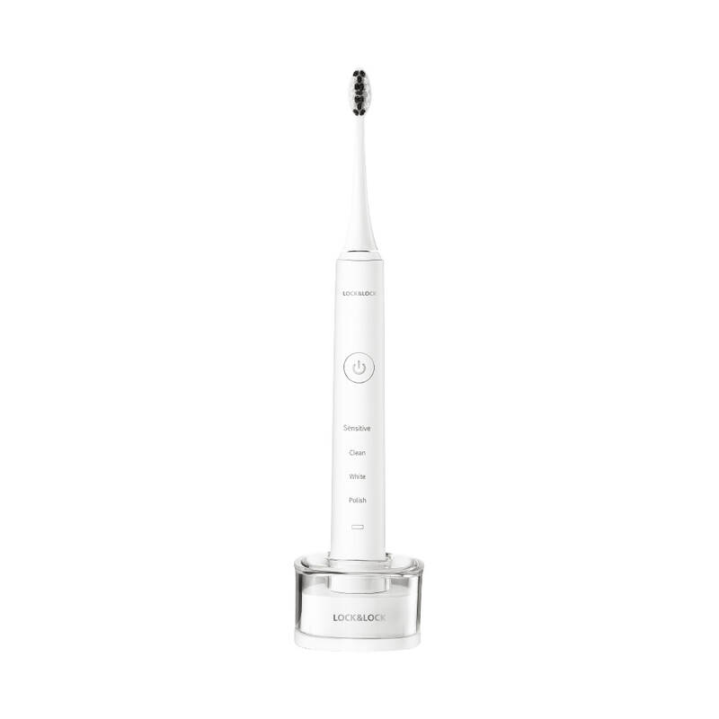 B&agrave;n Chải Đ&aacute;nh Răng Điện Locknlock, Dc3.7V, Trọng Lượng 235G, Sạc Kh&ocirc;ng D&acirc;y - 2 M&agrave;u (Đen, Trắng) - ENR346 image number null